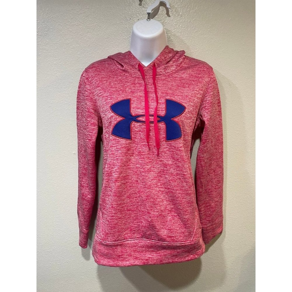 Under Armour XS Big Logo Space Dye Fleece Hoodie Sweatshirt